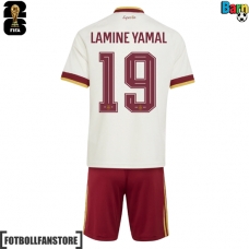 Spanien Lamine Yamal #19 Barnkläder Borta matchtröja till baby VM 2026 Kortärmad (+ Korta byxor) Billigt